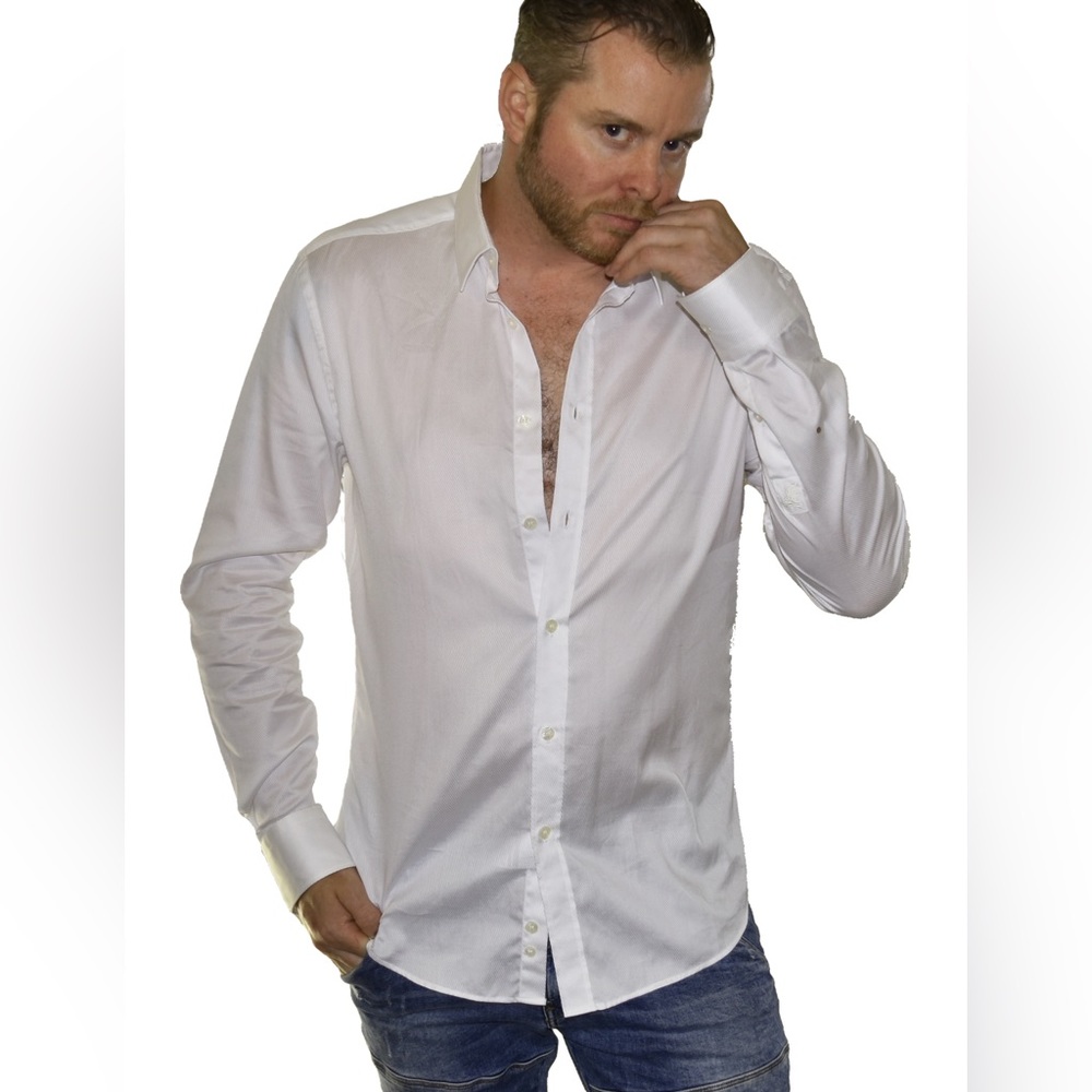 Versace Trend white button up shirt